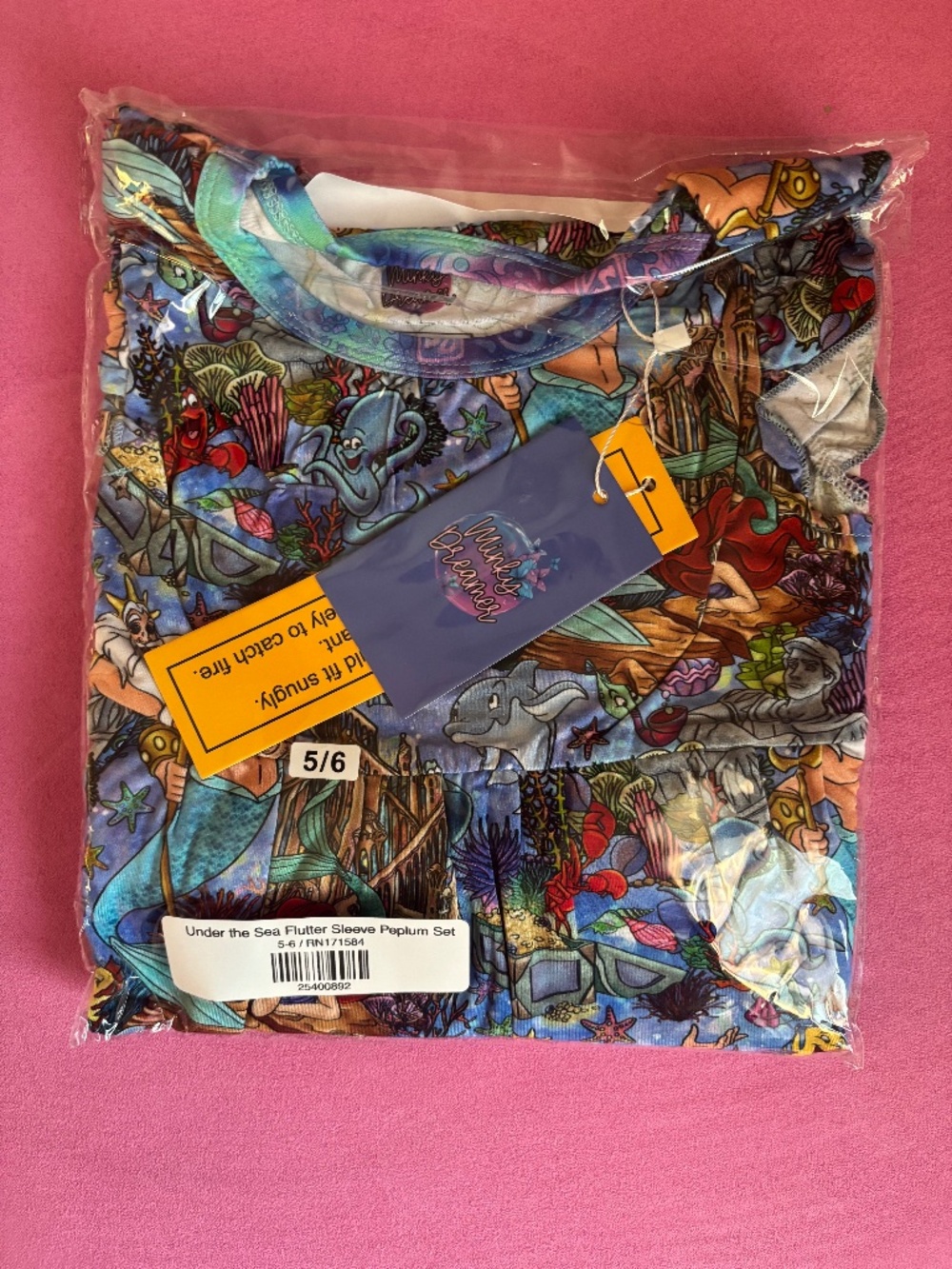 5/6 Minky Dreamer Ariel Peplum